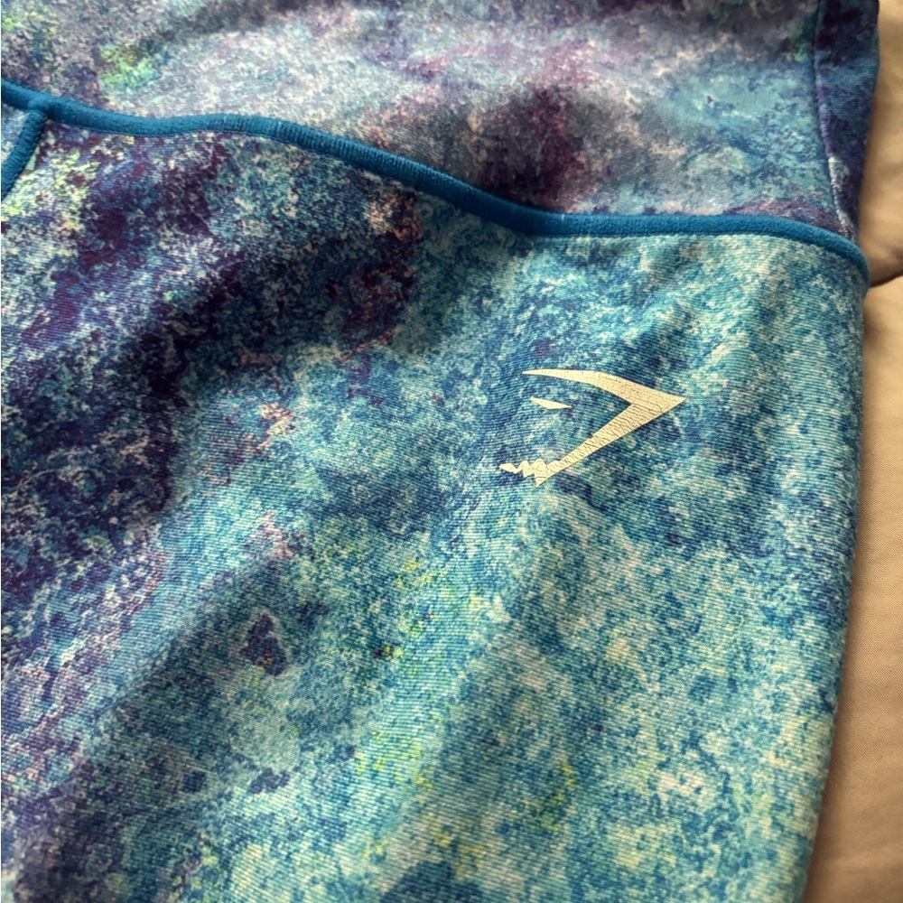 Gymshark Blue and Purple Patterned Leggings - Picture 2 of 3
